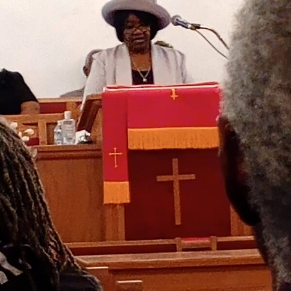Guest speaker preaching at the pulpit