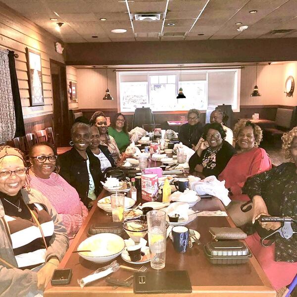 Women of the church enjoying a fellowship outing